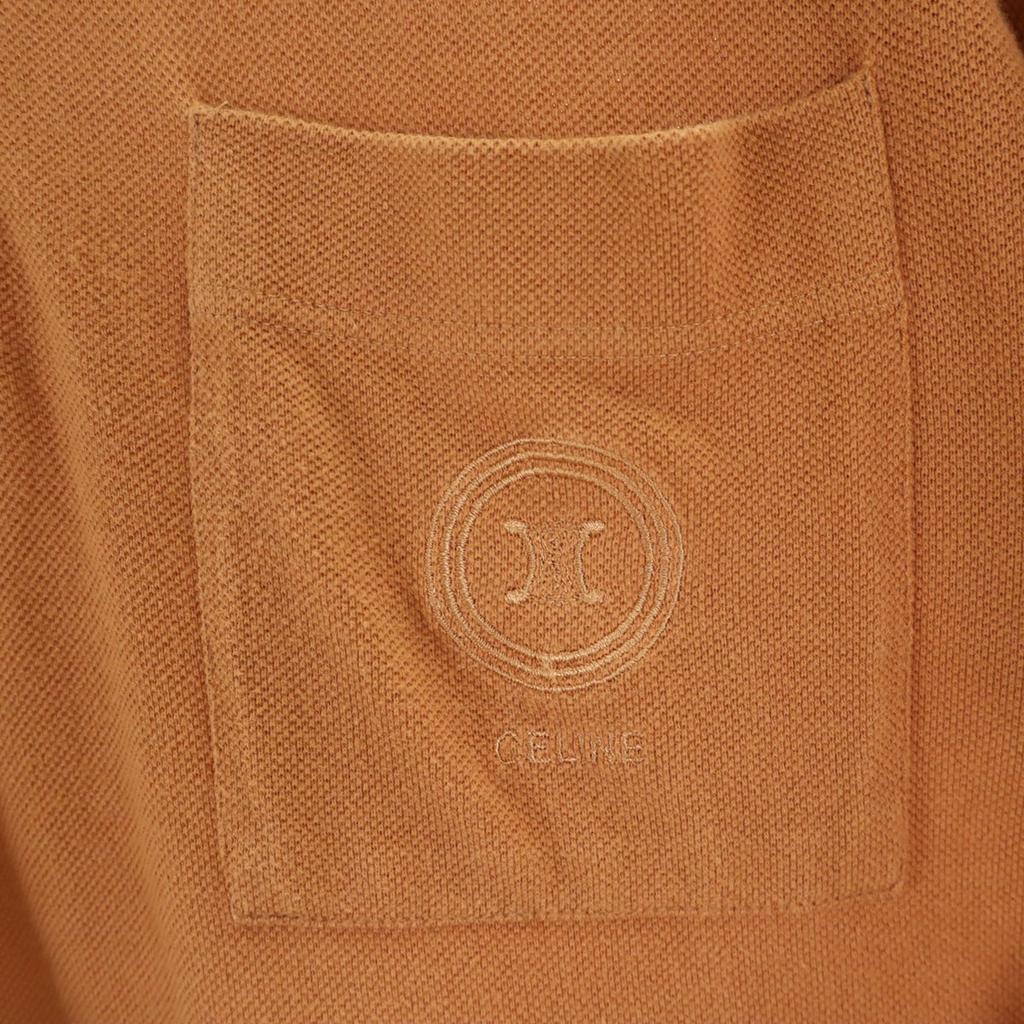Celine 90s French Made Old JSC Period Short Sleeve Polo Shirt S Beige Men's Used