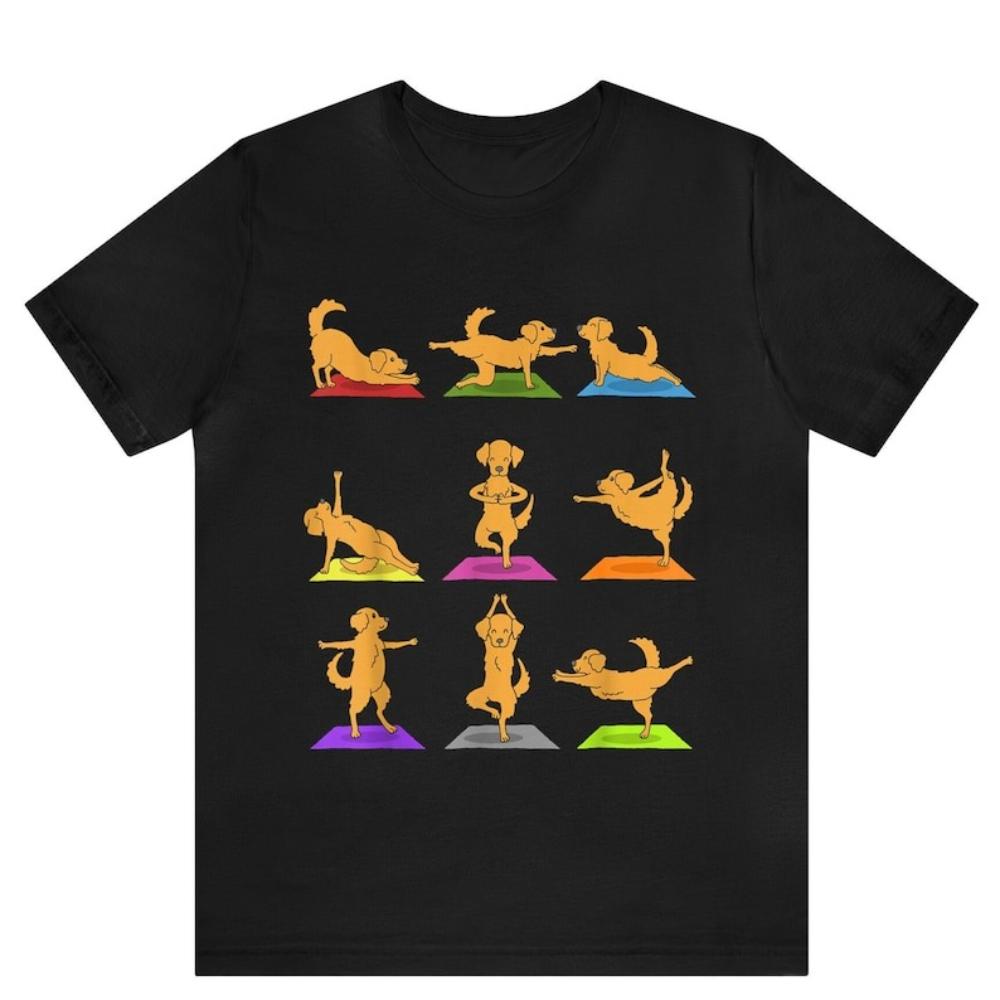 Funny Yoga Dog Cute Meditation Women Tshirt Namaste Shirt Vintage Fashion Casual Cotton Streetwear Shortsleev Outdoors S