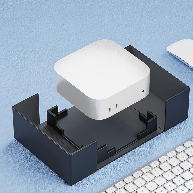 

Защитный чехол для компьютера из искусственной кожи с крышкой и карманом для хранения, подставка-держатель для мини-ПК для Mac Mini M4 2024