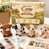 Beaded Dog Figurines 3D Craft Kit DIY Handmade Bead Art Set Cute Miniature Sculpture Cows Birds Mushrooms Beadwork Kit for Beginners Enthusiasts