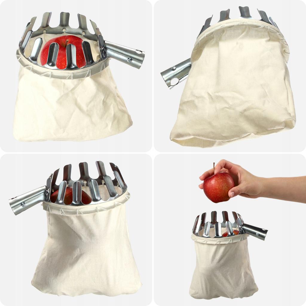KADAX Coletor de Frutas Maçãs Saco Colhedor Coletor Rede Cabo 18cm