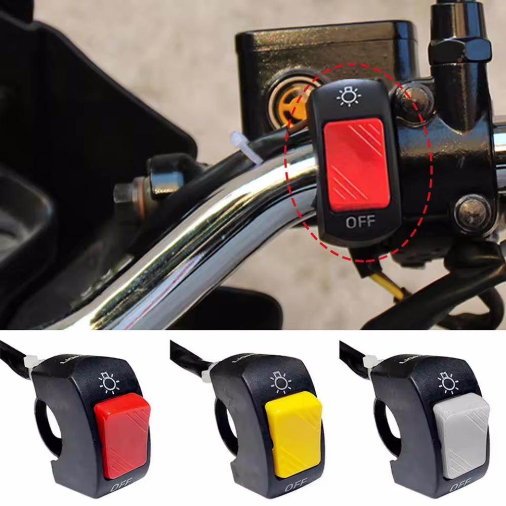 Universal Motorcycle On/Off Switch Waterproof Motorcycle Scooter Second-line Headlight Mount Handlebar Switch Moto Accessorie