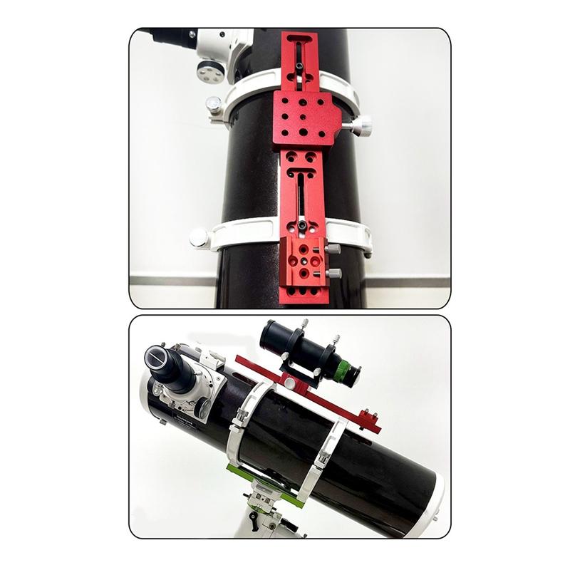 Telescope Finder Scope Base Mount Adapter Flat Base For Dovetail Slot 1/4 Thread Conversion Replacement Accessories Red