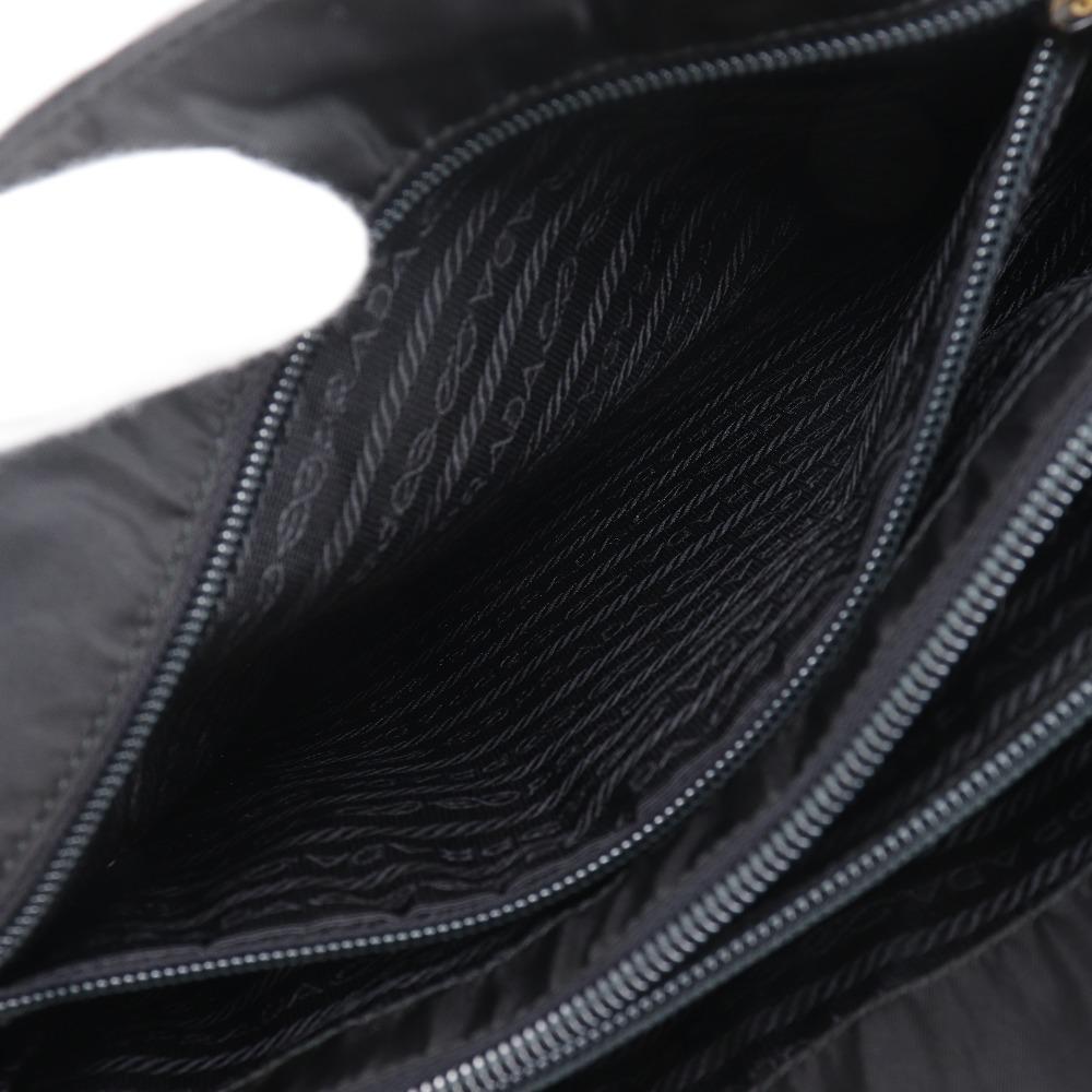 PRADA plastic chain Tote Bag black Nylon Women Used