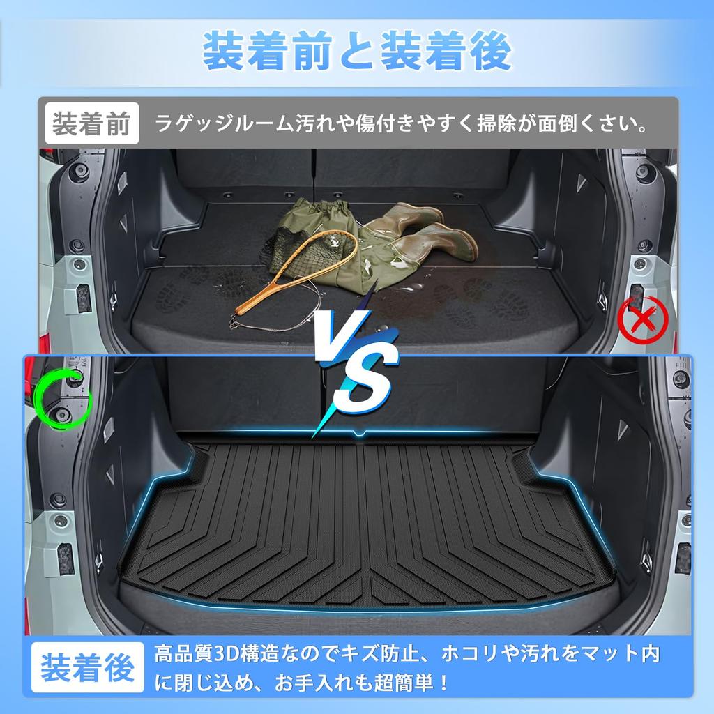 CARVANTA 3D TPE Floor Mats & Trunk Mat 5PC Set for Toyota Sienta 10 Series 5-Seater (2022-Present) / Floor Mats