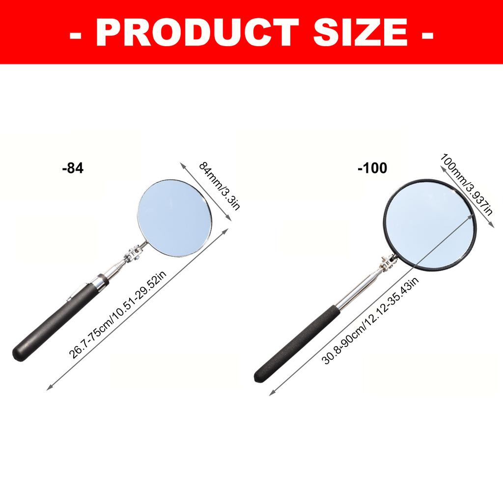 Adjustable Length Engine Chassis Check Mirror Telescopic Inspection Mirror For Mechanics And DIY Enthusiasts