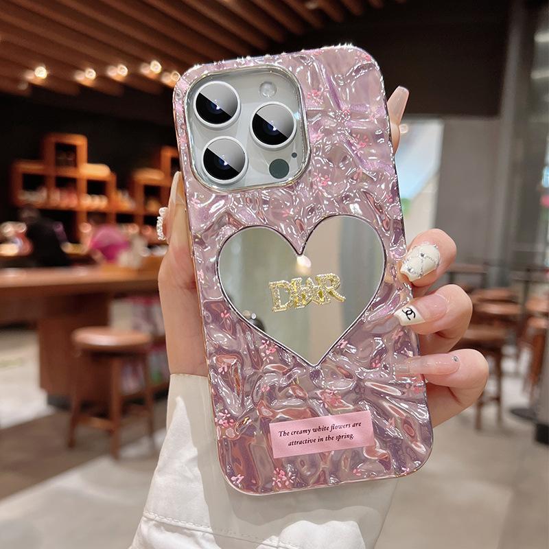 

Подходит для чехла для мобильного телефона IPhone16promax Новый Apple 14 Зеркало для макияжа Милый 13 Силиконовый Все включено 12 Браслет 15 Apple 12promax