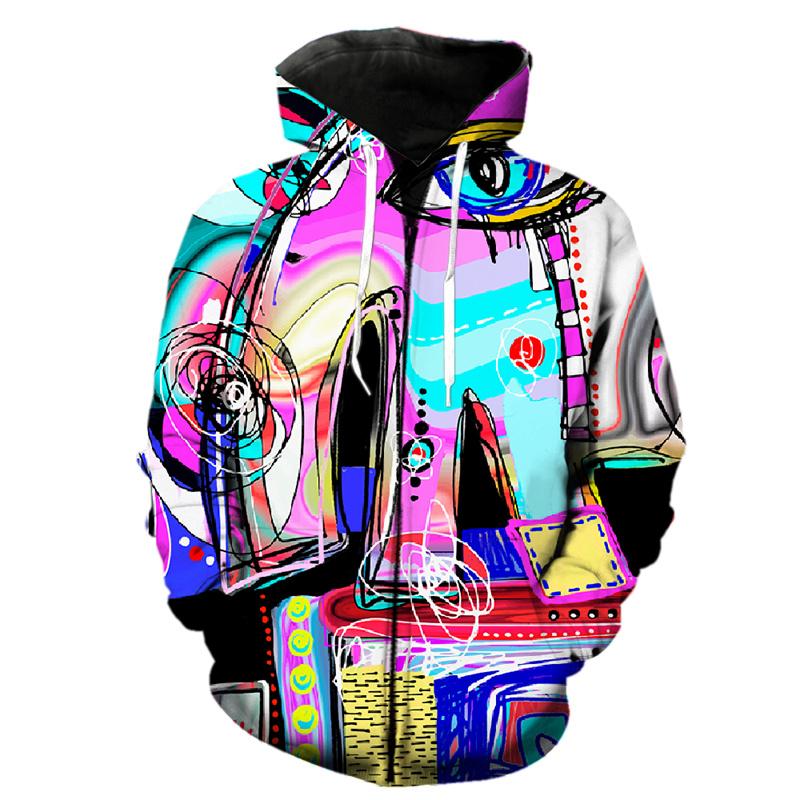 

Абстрактная 3D-печатная художественная живопись Толстовка с капюшоном на молнии для мужчин и детей Весна Хип-хоп Подростки Толстовки Топы Уличная одежда Свободные толстовки в стиле Харадзюку 4XL