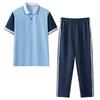 Summer School Sports Uniform Set for Middle and High School Students - Unisex Short Sleeve & Long Pants