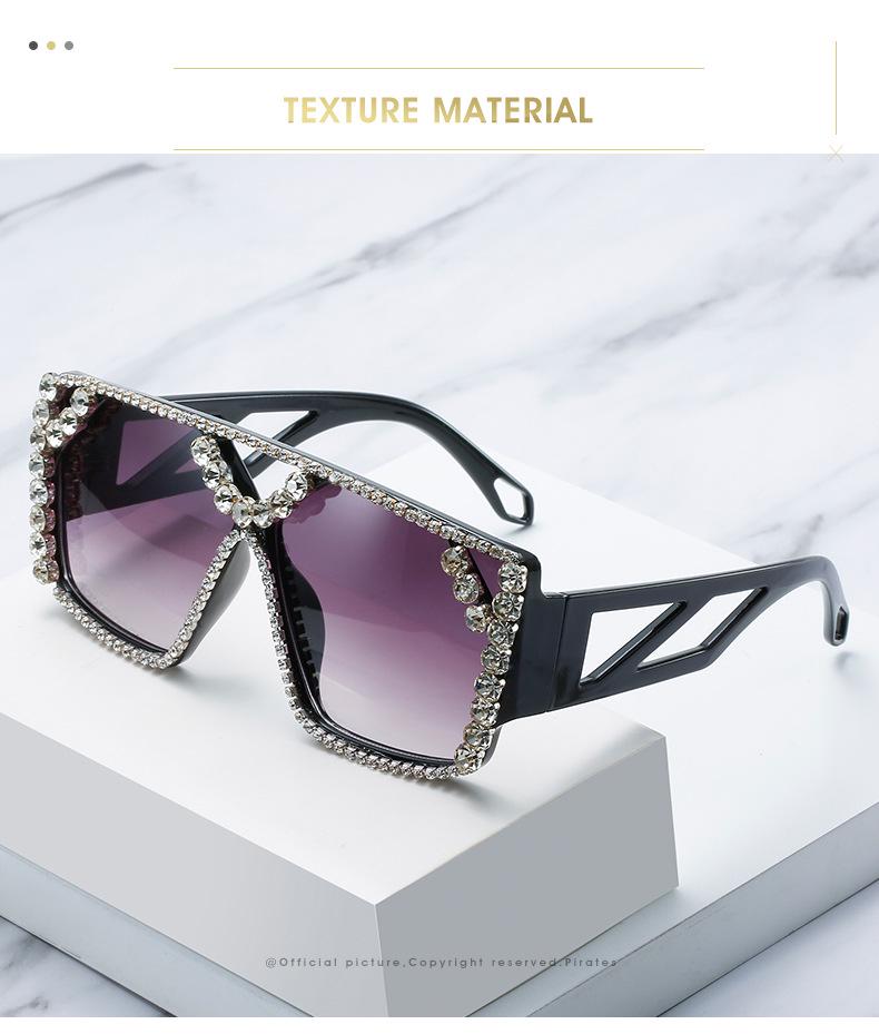 2021 Cyrkoniowe Duże Śmieszne Diamentowe Okulary Przeciwsłoneczne na Podróże i Imprezy