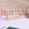 Solid Wood Base Ring Display Rack Sponge Stick Ring Holder Multi Layer Ring Storage And Organization Rack Removable Metal Rack