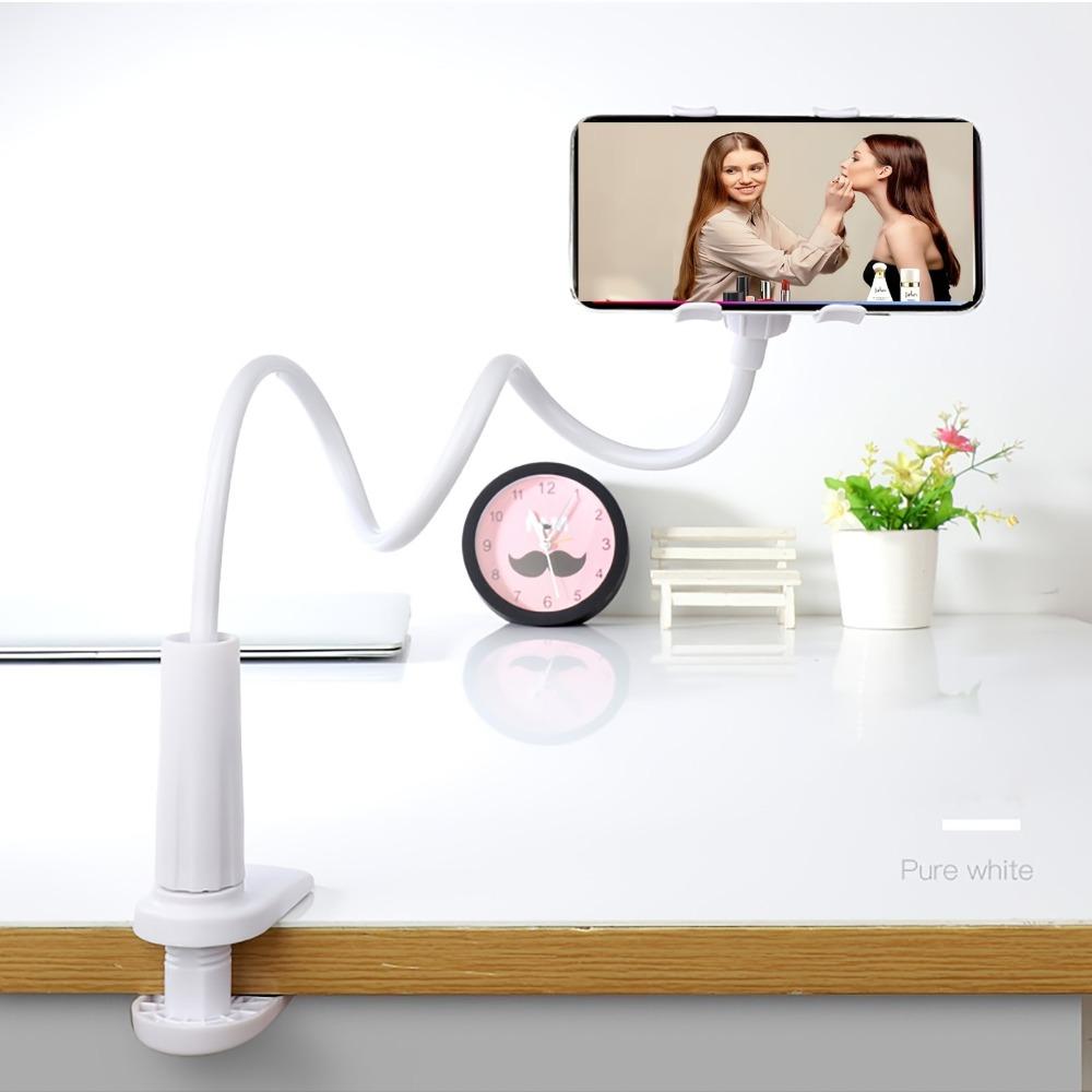Mobile phone holder lazy bedside desktop overhead shot live mobile phone tablet stand