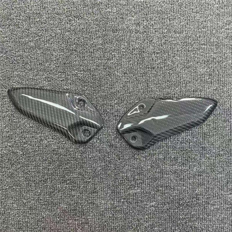 Für Kawasaki Ninja ZX-4R ZX-4RR ZX4R ZX-25R -2024 -2024 Kohlefaser Fußpedal Fersenschutzplatten 3K Motorradteile