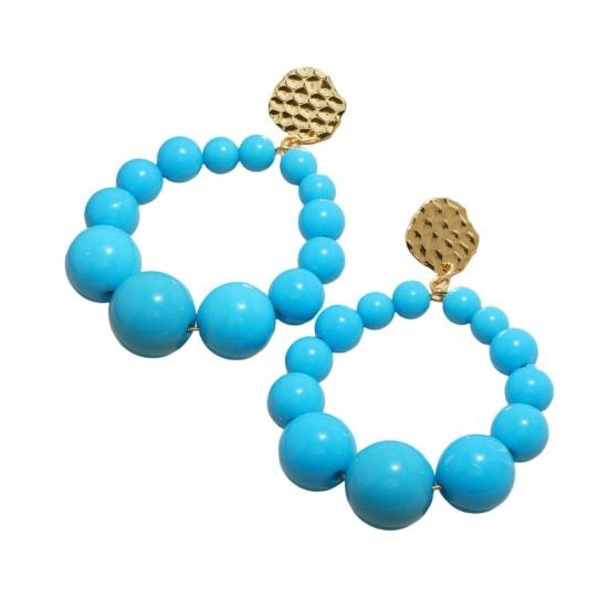 Boucles d'oreilles pendantes sauvages Couleurs vibrantes Décoratives non allergiques