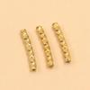 DIY Jewelry Materials: 2-Color Stainless Steel Embossed Bent Tube Beads & Accessories