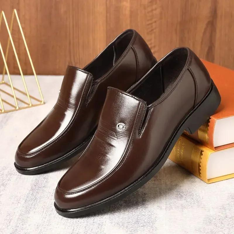 Fashion Dress Shoes Man Official Round Toe Casual Business Social Shoe for Men Office Clothing Elegant and Classic 2024 Style Footwear