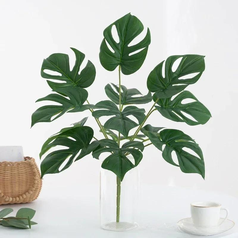 Simulation Plants Leaves Turtle Back Traveler Banana Holiday Party Decor Plastic Peacock Arrowroot Leaf Artificial Green Plant