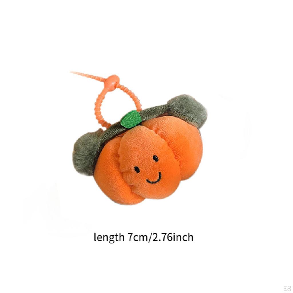 Food Theme Keychain Accessory Adorable Bag Charm for Valentine's Day Holiday Round Eyes Smile