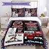 Wrestler6 Customize Your Name Bedding Set Breathable Duvet Cover With Pillowcases Decorative Bed Linen For Bedroom Home Decoration Birthday Gift