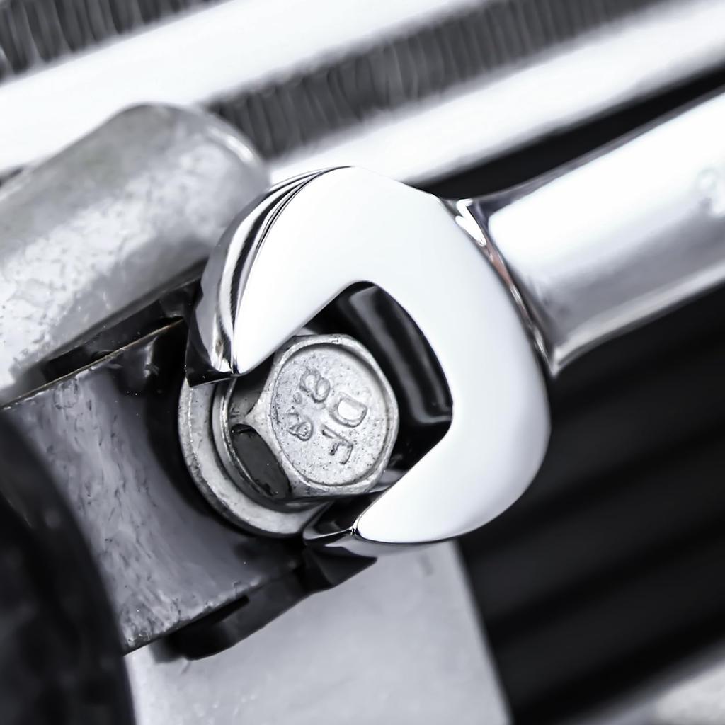 DEKOPRO Flex Ratchet Swivel Ratchet Combination Wrench Adjustable 72 Set Wrench, 8-22mm Set, Angle, Gears, 13-Piece