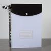 Office Supplies Organizer 3Pcs 11 Hole A4 File Folder with Snap Button, Colorful Document Organizer, Bag Horizontal & Vertical Transparent Label Slot,