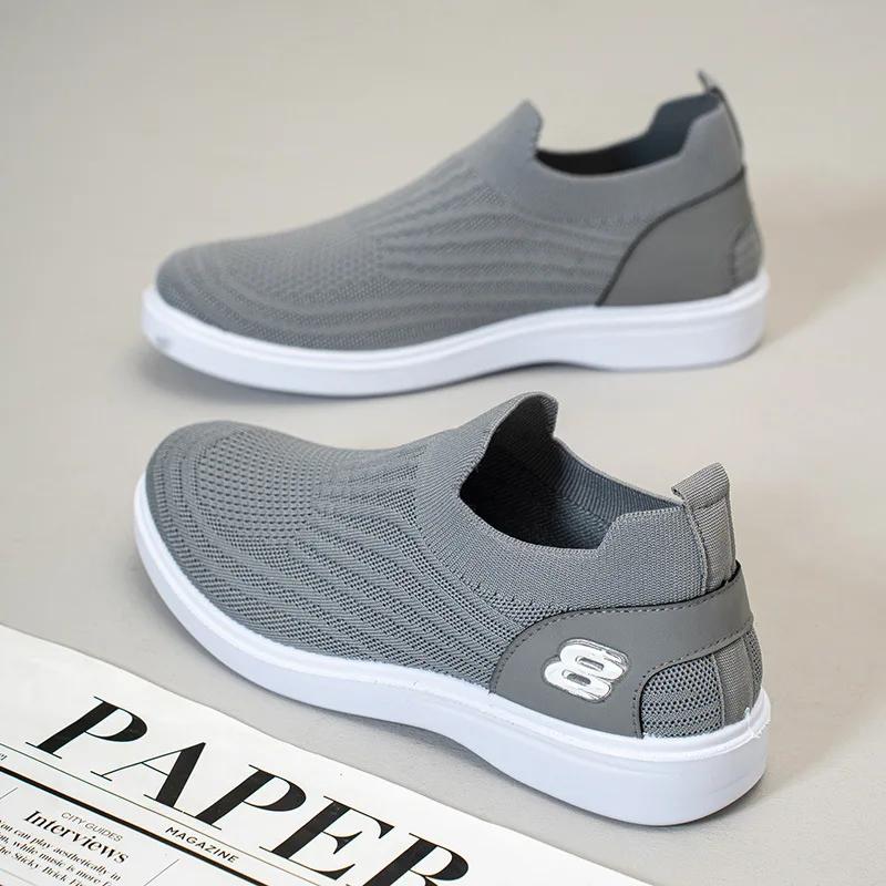 Fashion Summer New Men's Shoes Mesh Flat Bottomed Loafers Casual Board Shoes Casual Men's Cheap Shoes Clearance Free Shipping