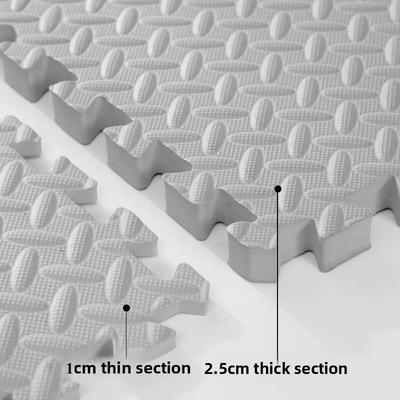 1/4/8ks 2,5cm silné EVA propojitelné pěnové podlahové rohože protiskluzové vodotěsné puzzle dlaždice pro posilovnu cvičení domácnost dětský pokoj ochrana