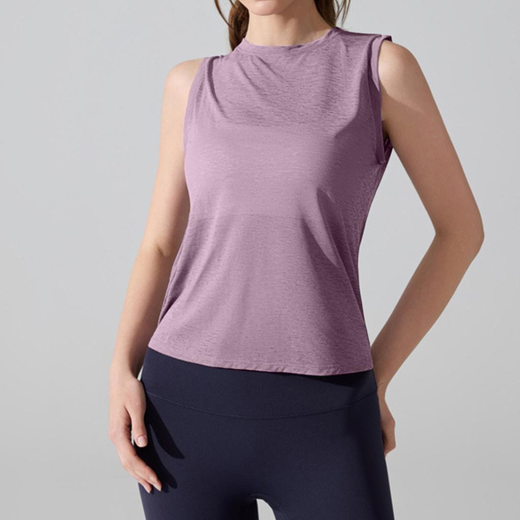 Women’s Lightweight Sleeveless Workout Top Breathable Quick Dry Open Back Athletic Tank for Yoga Pilates Running Fitness