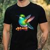 Mens Hummingbird Motif Cotton T-Shirt Size XS To 5XL-