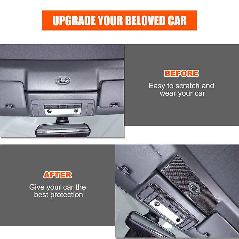 For BMW 6 Series E63 E64 2004-2009 Soft Carbon Fibre Car Front Roof Reading Light Frame Panel Trim Sticker Accessories