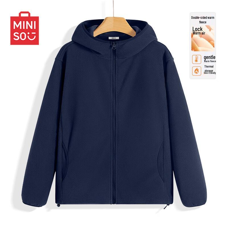 

Men s Winter Loose Fit Fleece Lined Hooded Jacket L