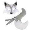 Foxes Wolf Costume Set Ears Tail Wolf Mask Animal Fancy Costume Kit Accessories Kids Adults Halloween Cosplays Props