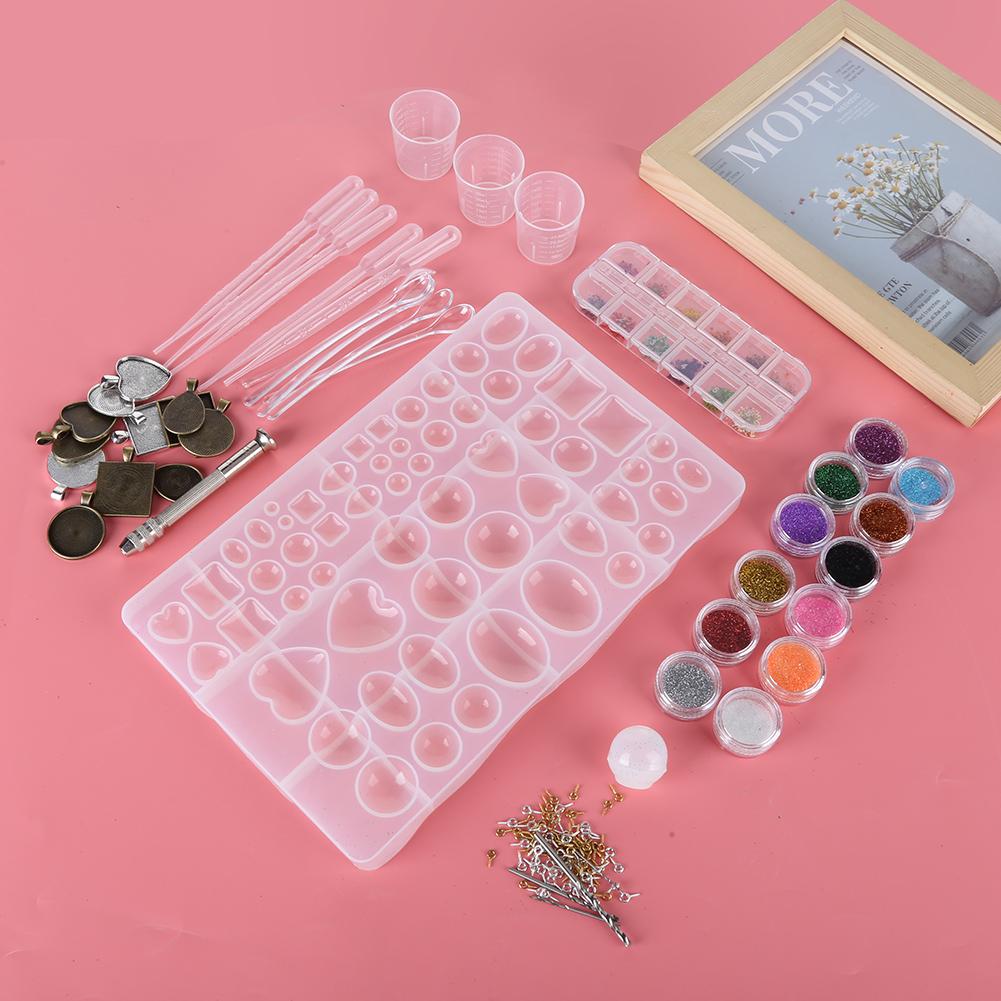 DIY Silicone Resin Jewelry Casting Molds Resin Making Kit Craft Creating Tools