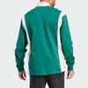 Adidas Originals Three-Stripes Colorblock Rugby Polo Shirt Long Sleeve Men Tops Green IU0210