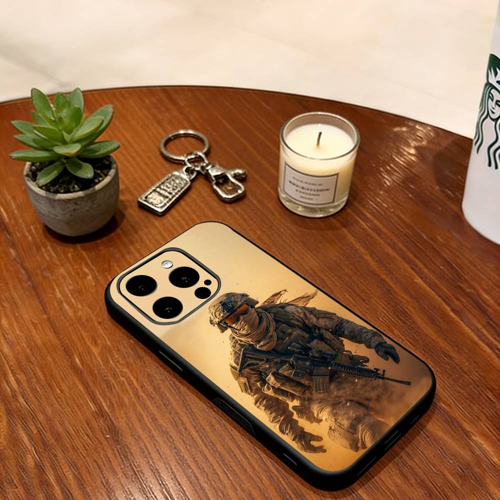 Army special forces Phone Case For iPhone 17, 16,15,14,13,12,11 Plus,Pro Max, Others Soft Black Cover