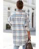 Azura Exchange Long Sleeve Plaid Shacket with Flap Pockets