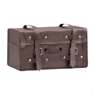 1/12 Simulation Miniature Suitcase, Dollhouse Suitcase Trunk,Doll Furniture Mini for