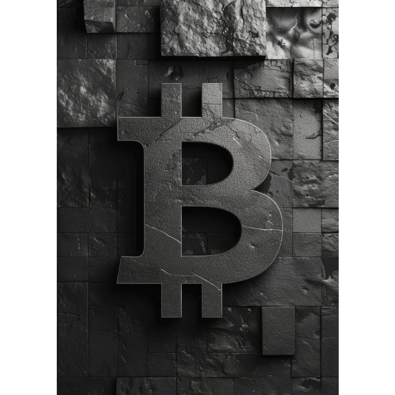 Crypto Bitcoin Logo Poster Canvas Printing Wealth Crypto Wall Art Decor Gaming Room Home Living Room Wall Art Decor Prints Gift