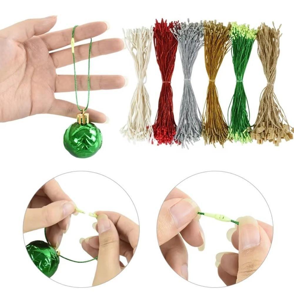 100pcs 20cm Christmas Hanging Strings Christmas Pendant Hanger Ropes Xmas Tree Decor