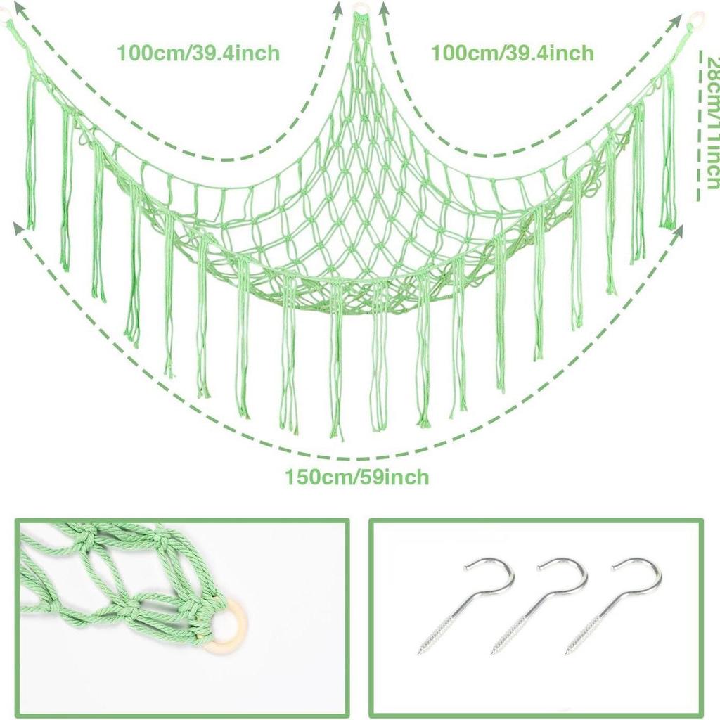 Cross-border Children's Handmade Cotton Rope Doll Storage Hammock