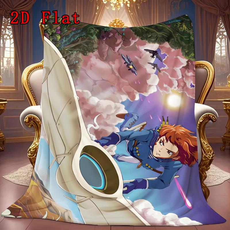 Nausicaä of the Valley of the Wind 2D Flat Pattern Flannel Blanket High quality All Seasons Warmth and Comfort Perfect for Christmas Gifts.DMT0925292