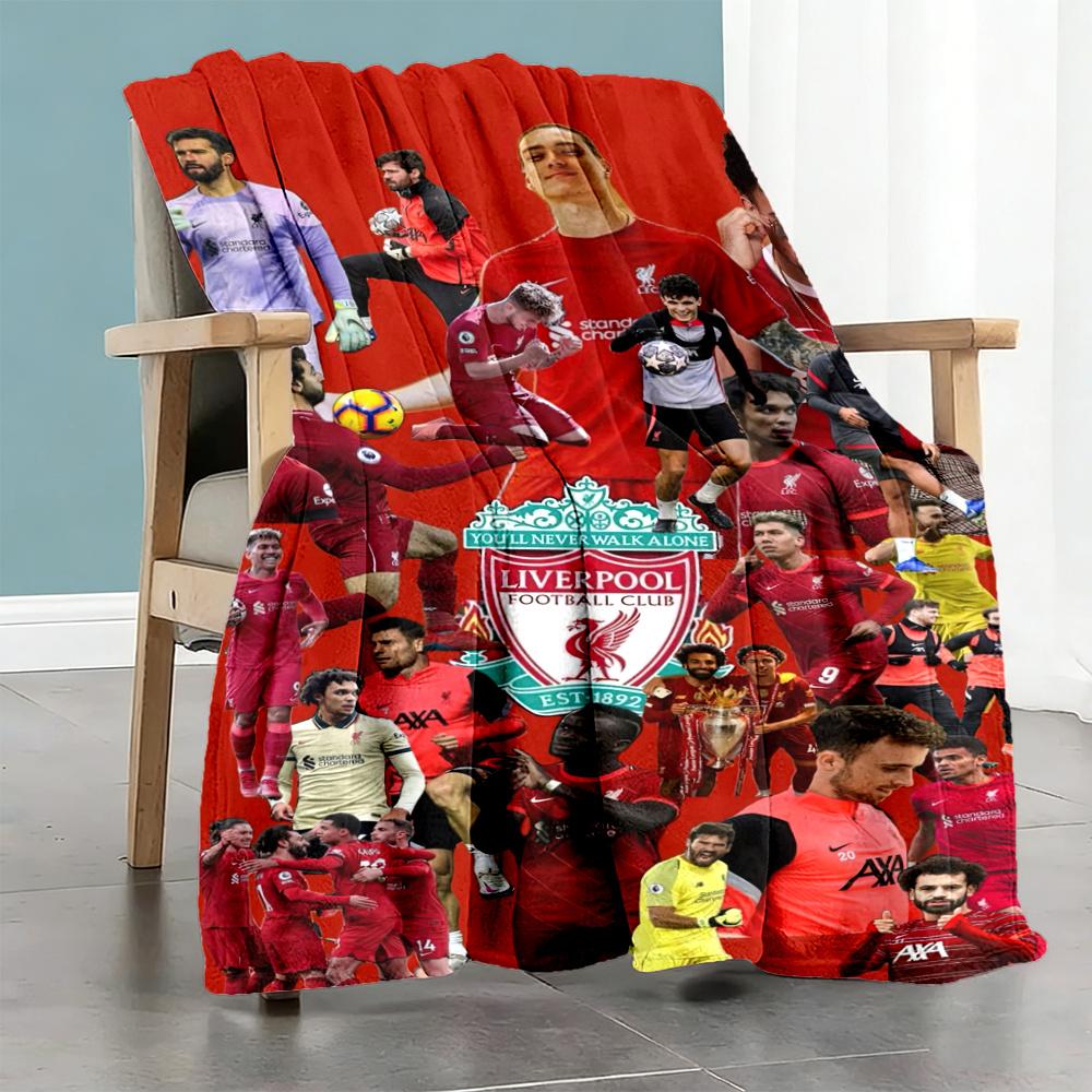 Liverpool Football Blanket Durable Comfort Suitable For Office Chair Sofa Bedding Four Seasons Multipurpose Modern
