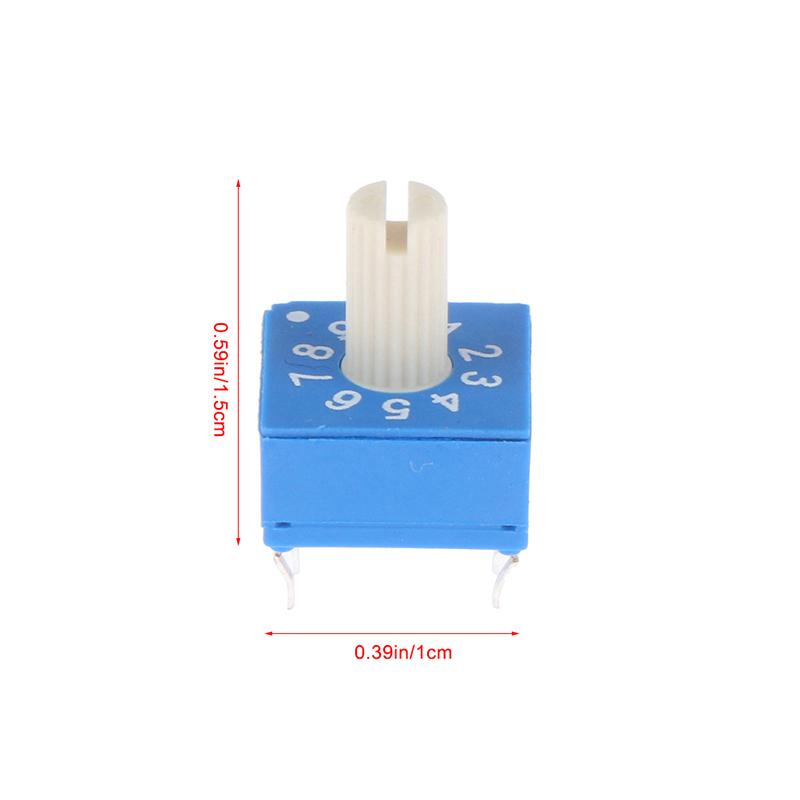 1Pc Plastic Code Switch ERD110RS 10 Bit 0-9 3:3 Rotary Encoder With Handle Switch Digital Potentiometer Switches