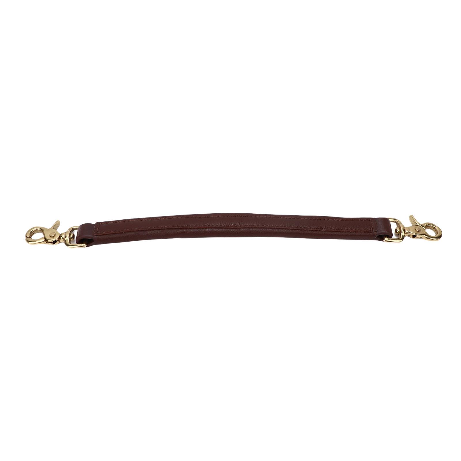 Saddle Grab Strap Leather Professional Buckled Grab Strap for Beginners and Children Brown