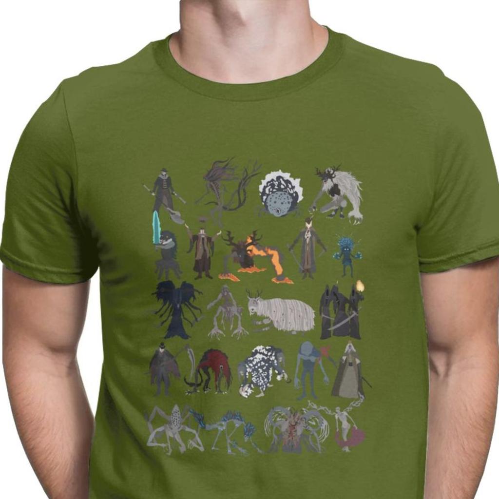 Men Bloodborne Bosses Tshirt Dark Souls Cotton Clothing Novelty Round Neck Tee Shirt Tee Shirts