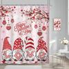 A Valentine's Day Shower Curtain: Celebrate Love and Romance with This Adorable Design Featuring Cute Gnomes In Festive