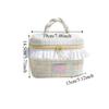 Square Portable Cosmetic Bag Kawaii Toiletry Bag Portable Handheld Cosmetic Case  Travel