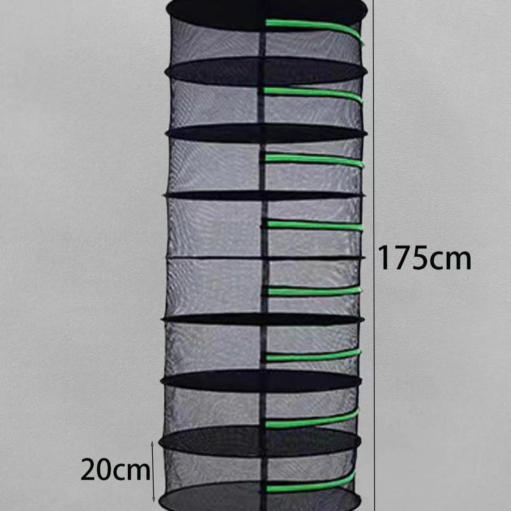 60cm Foldable Round Herb Drying Net and Hanging Basket