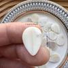 25pcs Water Drop Shape White Shell Mother of Pearl Mosaic Tile for Crafts Decoration for Diy Project, Jewerly Making