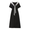 Plus-size Women's Wear Slimming and Youthful College-style Short-sleeved Dress New Summer Style